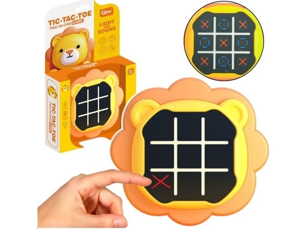 LeanToys elektronisk spill 3-i-1 Kryss og tvers, Memory, Lew Pomaranczowy, oransje