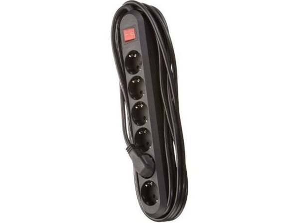 Bachmann Smart, 6 AC-pistorasia(a), 16 A, 3680 W, Musta, 1,5 m, 340 mm