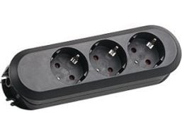 Bachmann SMARTLINE, 1,5 m, Sisätila, Tyyppi F, Musta, 3 AC-pistorasia(a), 185 mm