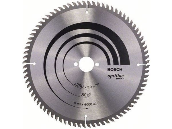 Bosch RUNDSAVKLINGE STAT VW 250X3,2X30MM 80TDR 80TDR