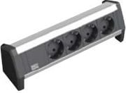 Bachmann DESK 1, 3 m, Musta, Harmaa, 4 AC-pistorasia(a), 230 V, 16 A