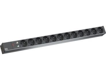 Bachmann 800.2334, 2 m, Sisätila, Tyyppi F, Harmaa, 12 AC-pistorasia(a), 230 V