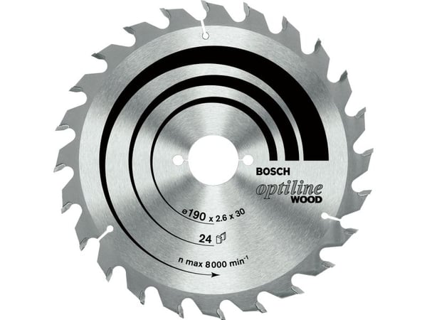Bosch RUNDSAVKLINGE OPTILINE 190X2,0X30MM 24T