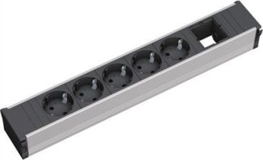 Bachmann 912.008, 0,1 m, 5 AC-pistorasia(a), Sisätila, Musta, Harmaa, 1 kpl