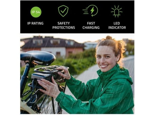 Qoltec hurtiglader for XIAOMI 36V elektrisk scootersykkel | 42V | 2A | 8,0*8,0 mm+pinne | vanntett +strømkabel
