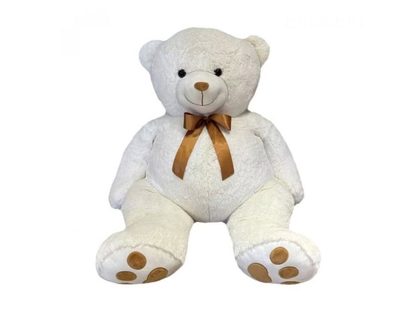 Kosedyr bjørnemaskot krem 80 cm