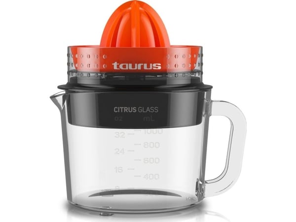 Taurus Citrus Glass, Svart, Röd, Transparent, 1 l, Glas, Plast, 30 W