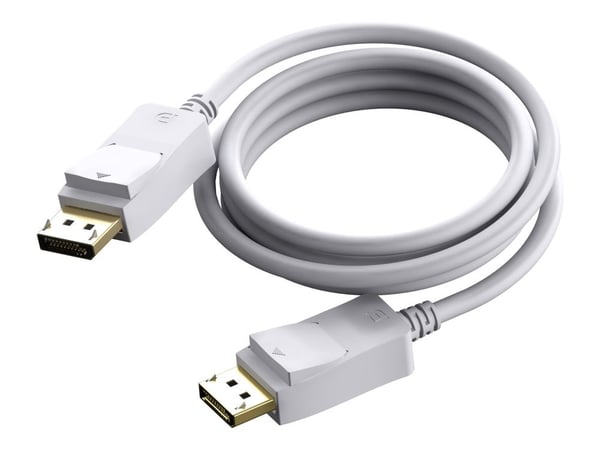 Vision - DisplayPort-kabel - DisplayPort (hann) til DisplayPort (hann) - DisplayPort 1.4 - 2 m - 8K 60Hz støtte - hvit