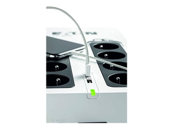 Eaton 3S 850 - UPS - AC 220-240 V - 510 watt - 850 VA - enkeltfase - USB - utgangskontakter: 8