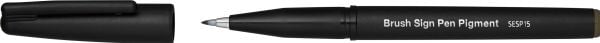 Pentel SESP15-SPX, 1 väriä, Seepia, Harjaspää, Musta, Pyöreä, 1 kpl