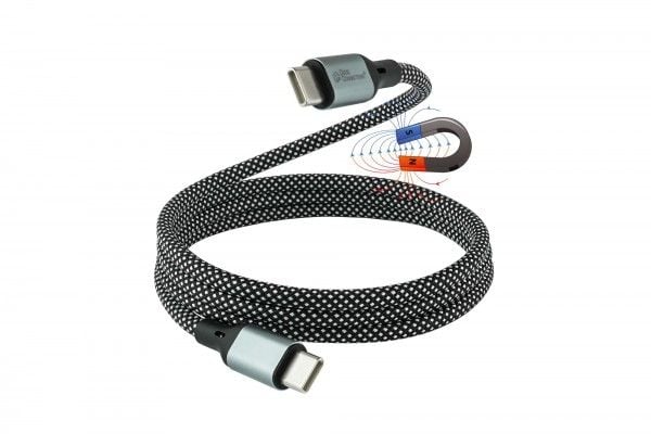 Alcasa 2060-MT010SW, USB C, USB C, USB 2.0, svart, hvit
