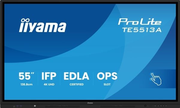 iiyama ProLite TE7513A-B1AG - 75" Diagonal klass (74.5" visbar) LED-bakgrundsbelyst LCD-skärm - interaktiv digital skyltning - med pekskärm (multi-...