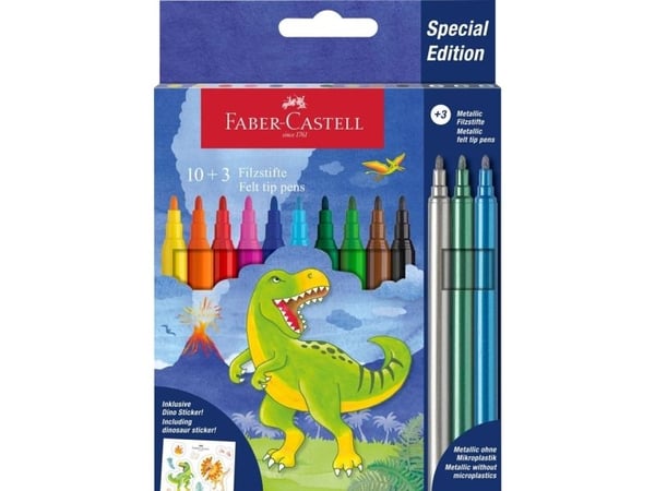 Faber-Castell 554214, 13 väriä, Monivärinen, Monivärinen, Pyöreä, Vesipohjainen muste, 13 kpl