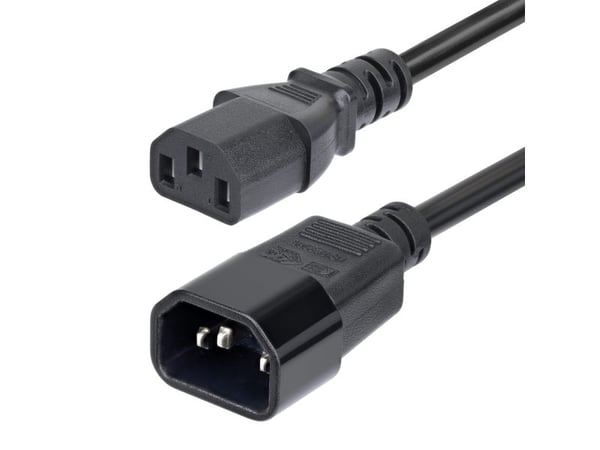 StarTech.com 4,5m Power Extension Cord, C14 to C13, 15A 250V, KEMA-KEUR - Virran jatkojohto - IEC 60320 C14 - IEC 60320 C13 - AC 250 V - 15 A - 4,6...