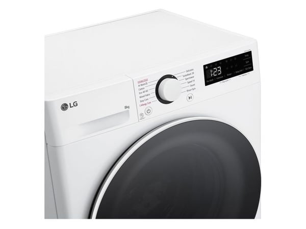 LG Serie R5 F2WR508S0W - Vaskemaskin - bredde: 60 cm - dybde: 53.5 cm - høyde: 85 cm - frontileggelse - 8 kg - 1200 rpm - hvit