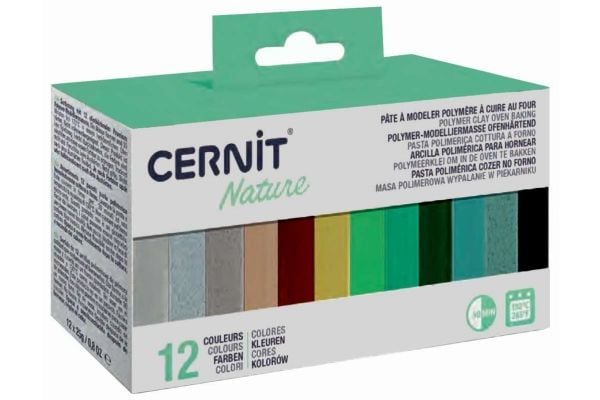 Cernit lahjapakkaus 12x25g, luonnonvalkoinen