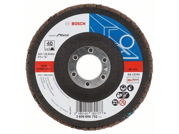 Bosch 2 608 606 752 rengjøringsskive, flat midt, for metall (1 stk.) (2608606752)