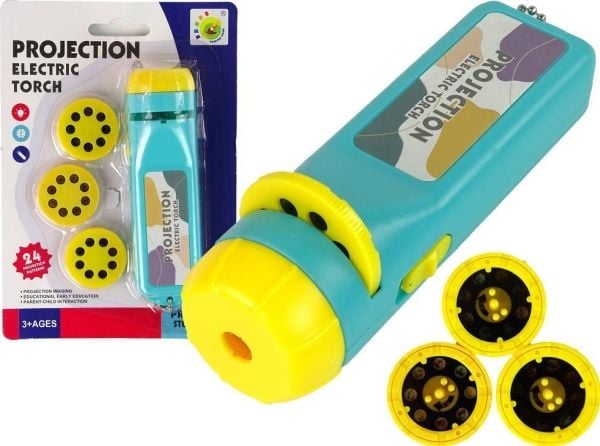 LeanToys blå fotoprojektor 24 bilder