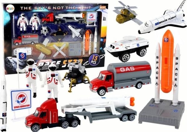 LeanToys figursæ t Kosmos lastebil rakett 15 deler