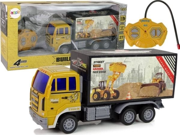 Lean Toys Kauko-ohjattava rakennusauto 1:24 Keltainen