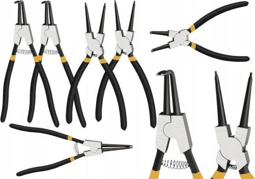LeanToys sett med tang til ringer, hurtigformede rette, 4 stk. LEAN Toys