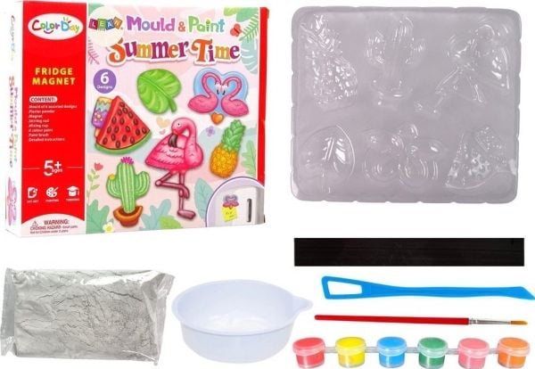 LeanToys DIY Maling Holiday Flamingo Vannmelon Gips Magneter LEAN Leker
