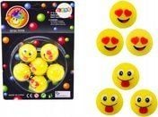 LeanToys Emoji kumipallot keltainen 6 kpl