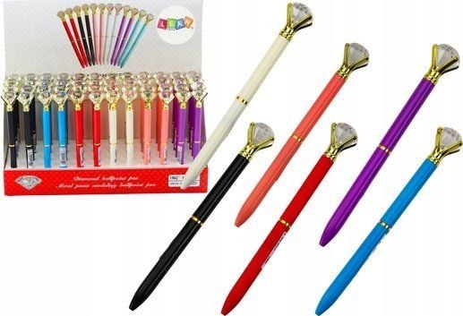 LeanToys kulspetspenna med diamant (blå) 0,7 mm mix