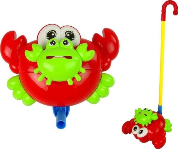 LeanToys skyver/krabbe på stang - rød - lyd - ringeklokke
