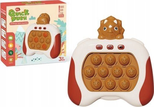 LeanToys Sensory Game Triceratops Pop It Paristo Valot Äänet Ruskea