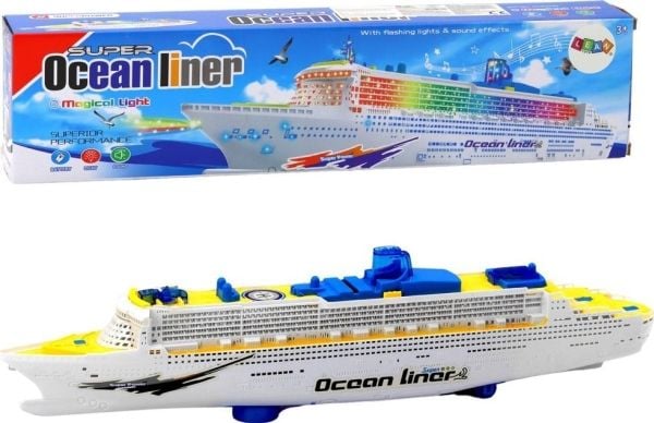 LeanToys passagerarfartyg leksak, körande världen med ljus och ljud