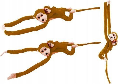 LeanToys Pehmolelu Vauvan apina maskotti Tummanruskea 70 cm