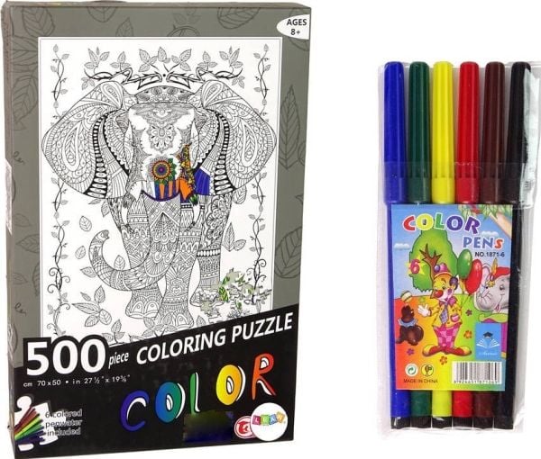 Lean Toys Delione for barn med tusjpenner, 500 deler