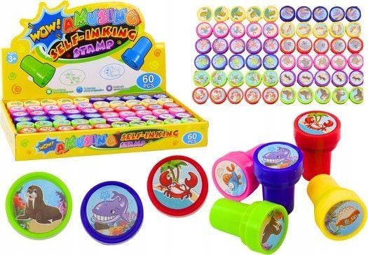 Leantoys dekorstempler dyremotiver 12 mønstre 6 farger