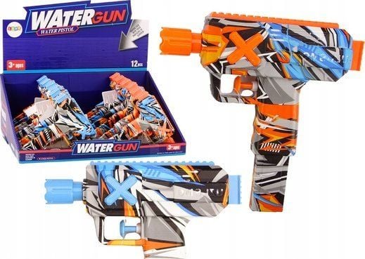 LeanToys liten vannpistol graffiti blå/oransje