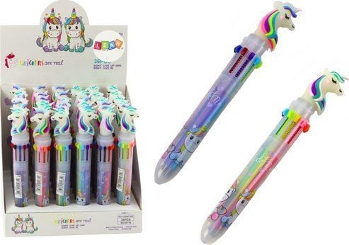 LeanToys yksisarvinen monivärinen automaattikynä 10 väriä Mix