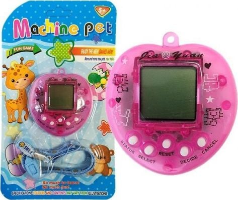 Lean Sport Gra elektronisk Tamagotchi rosa med kort kjetting