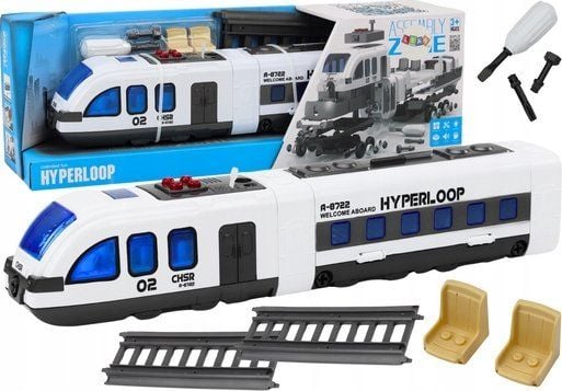 LeanToys Matkustajajuna DIY Kierrettävät radat Äänet Valot Valot