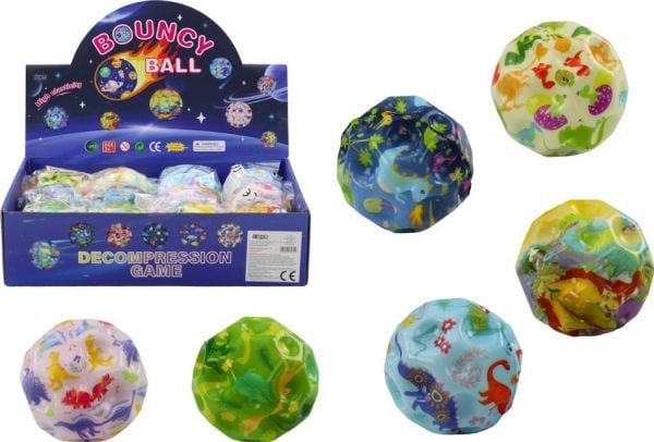 LeanToys dino-lysende leke for å dytte/forme og klemme ut 7 cm