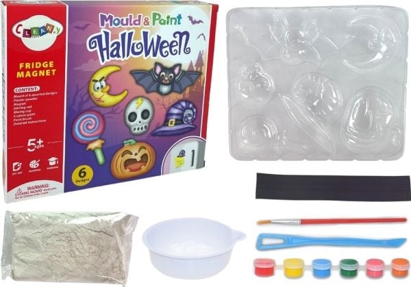 LeanToys DIY Halloween-sett magneter gipsstøpte gresskar LeanToys DIY Halloween-sett magneter gipsstøpte gresskar