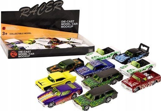 LeanToys Toy Car Racing Car Metal Spring 1:64