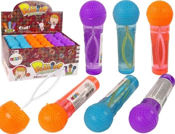 LeanToys såpebobler mikrofon 3 farger 40 ml