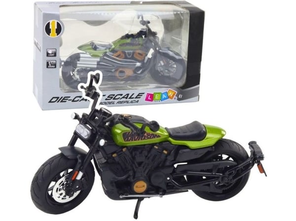 LeanToys chopper-motorsykkel i metall med lys og lyder 1:12