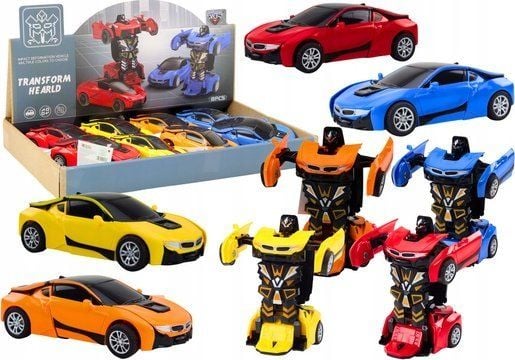 LeanToys Auto-Robot 2-i-1 robot 4 farger
