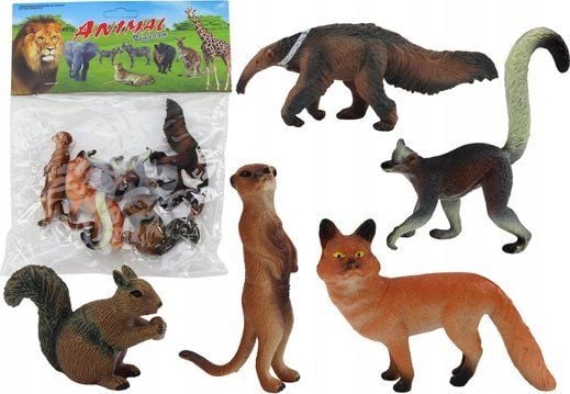 LeanToys Dyrefigurer 5 stykker Ekorn Meerkat maursluker revlemur
