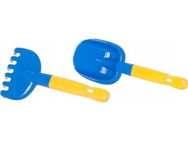 Hemar sandsats: rive + spade, tofarget (2 deler)