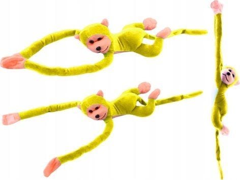 LeanToys Pehmo Apina maskotti äänellä Keltainen 60 cm LeanToys Pehmo Apina maskotti äänellä Keltainen 60 cm