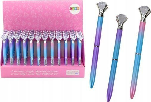LeanToys diamant kulepenn fargeblyant blå refill 0,7 mm mix