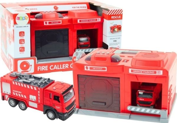 Autotalli Palokunta Varikkoauto 1:32 Lyhyet valot Äänet LEAN Toys Lelut