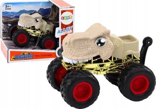 LeanToys Terrengbil Dinosaur Store gummihjul Beige